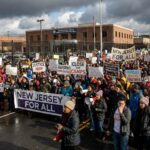 Protesters rally outside Newark immigration office